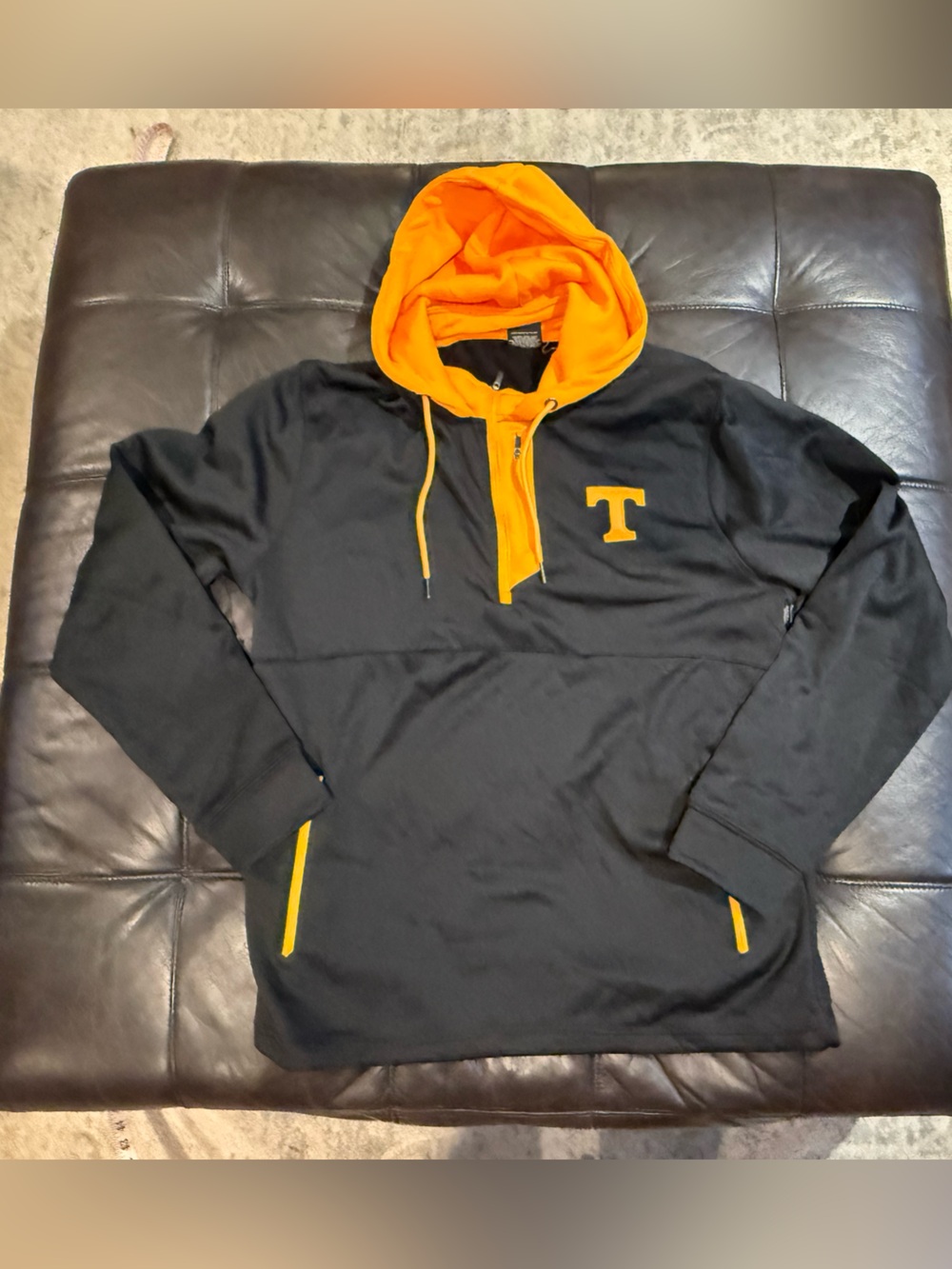 Colosseum Tennessee Volunteers Black 1/4 Zip-Up Hoodie